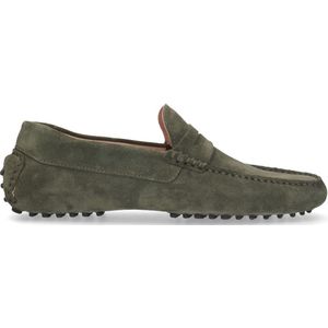 Groene suède loafers