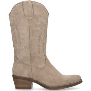 Taupe suède cowboylaarzen