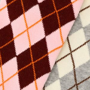 2-pack multicolor geruite sokken