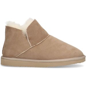 Suède hoge beige pantoffel