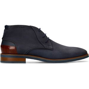 Navy nubuck veterschoenen
