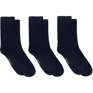 3-pack donkerblauwe bamboe sokken