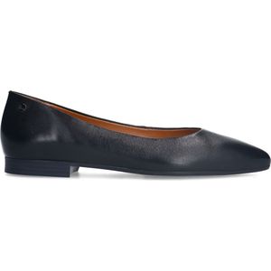 Manfield - Zwarte Leren Loafers - Ballerina's - Met Memory Foam