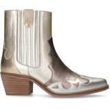 Zilveren metallic leren cowboy laarzen