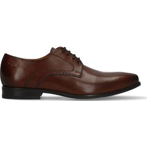 Cognac leren veterschoenen