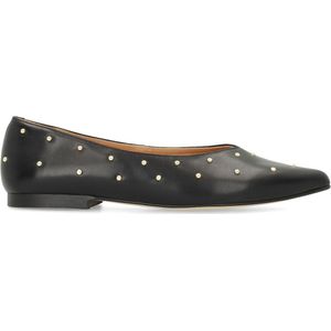 Zwarte leren loafers met studs