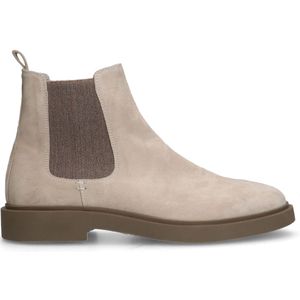 Beige suède chelsea boots