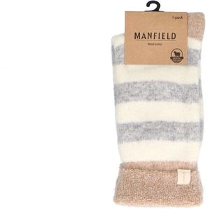 Grijze gestreepte cosy sokken