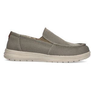 Taupe textiele loafers