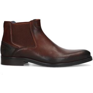 Donkerbruine leren chelsea boots