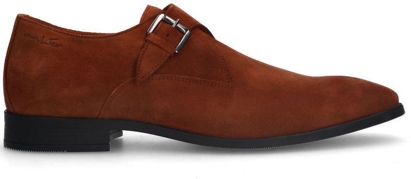 Cognac suède gespschoenen