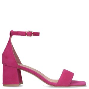 Roze suède sandalen met hak