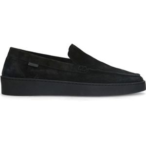 Manfield Suede Instappers Zwart