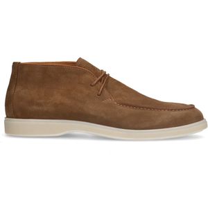 Manfield Suède Veterschoenen Taupe