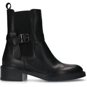 Zwarte leren chelsea boots met gesp