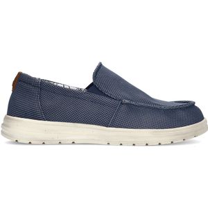 Blauwe textiele loafers