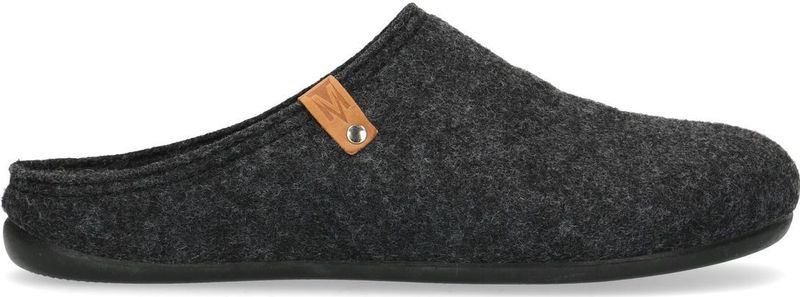 Donkergrijze pantoffels