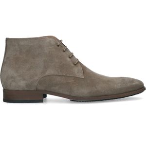 Taupe suède veterschoenen