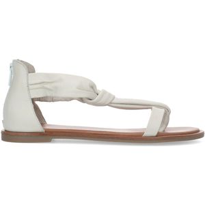 Witte leren sandalen