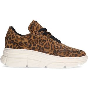 Leren panter sneakers