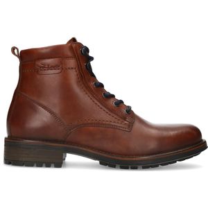 Cognac leren veterschoenen