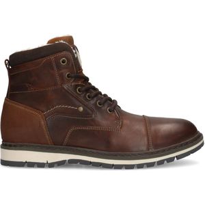 Cognac leren veterboots