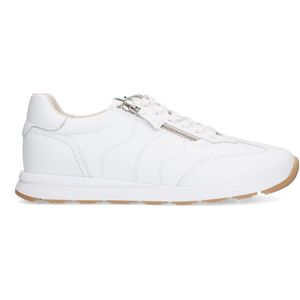 Witte leren sneakers met rits