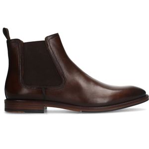 Bruine leren chelsea boots