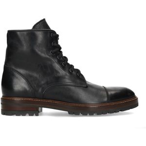 Zwarte leren veterboots