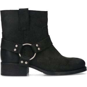 Zwarte leren biker boots