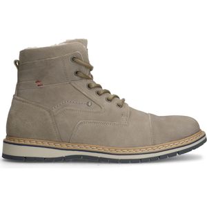 Manfield - Heren - Taupe nubuck veterboots