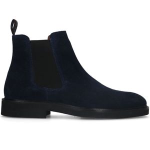 Blauwe suède chelsea boots