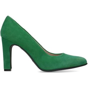 Groene suède pumps