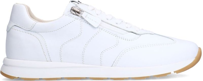 Witte leren sneakers met rits