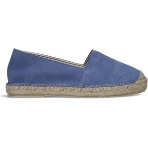 Blauwe suède espadrilles