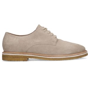 Beige suède veterschoenen