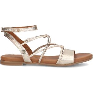 Gouden leren sandalen met bandjes