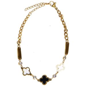 Gouden klavertjes armband