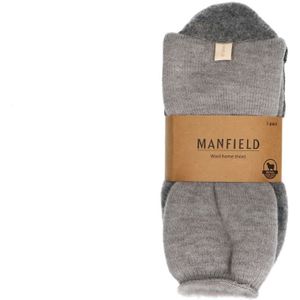 Grijze wollen home shoes socks