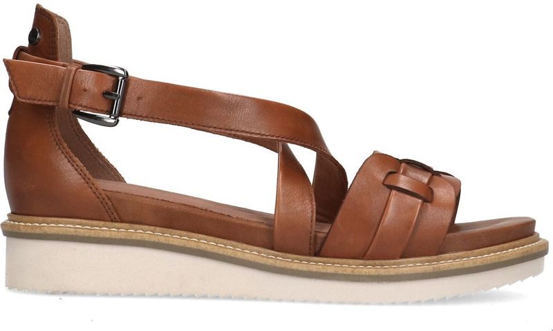 No Stress Leren Sandalen Cognac