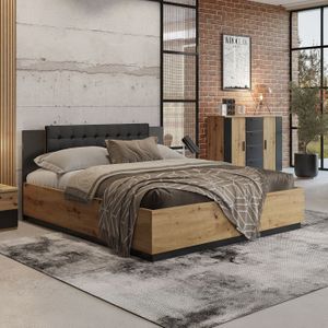 Houten Bed met Opbergruimte Siena - Naturel