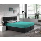 Dubbel Geweven Jersey Hoeslaken Turquoise - 80/90/100 X 200/220