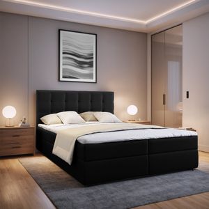 2dekans Opberg Boxspring Bloss 70 x 200 (R)  Zwart - Zonder HB [Niet in originele verpakking + gat in bodemplaat]