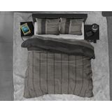 Sleeptime - Flanel Kees - Dekbedovertrekset - Taupe - Tweepersoons - 200x200/220 + 2 Kussenslopen 60x70