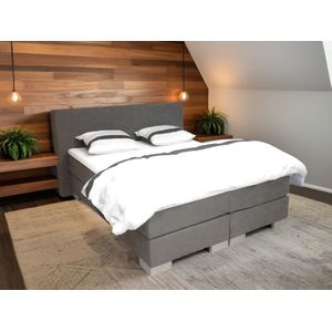 Showmodel Boxspring 180 x 200 Antraciet - Angel - Inclusief Voetbord [Lichte gebruikssporen]