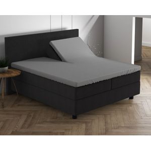 Dubbel Jersey Splittopper Hoeslaken - Grijs 220 gr