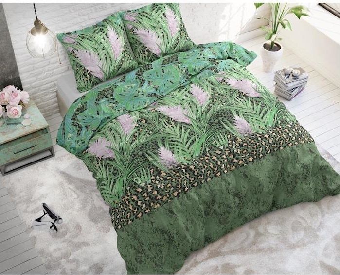 Sleeptime Future Jungle - Dekbedovertrekset - Lits-Jumeaux - 240x200/220 + 2 kussenslopen 60x70 - Groen