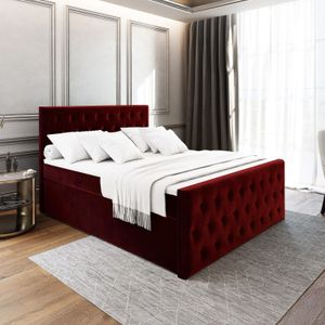 Opberg Boxspring Fluweel  Fondi incl. voetbord