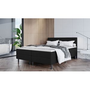 ACTIE Boxspring 140 x 200 Zwart/Antraciet - Twelve