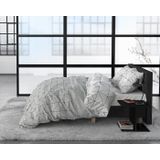 Sleeptime Flanel Gino Dekbedovertrekset - Lits-Jumeaux - 240 x 200/220 + 2 kussenslopen 60x70 - Grijs